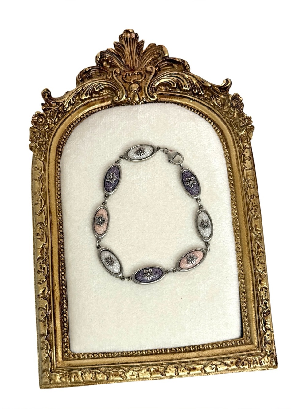CCO Coleman Company Bracelet Sterling Silver 925 Pink Purple Gemstone 6''
